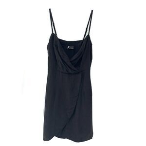 Sparkle & Fade Black Draped V Neck Tank Tunic XS